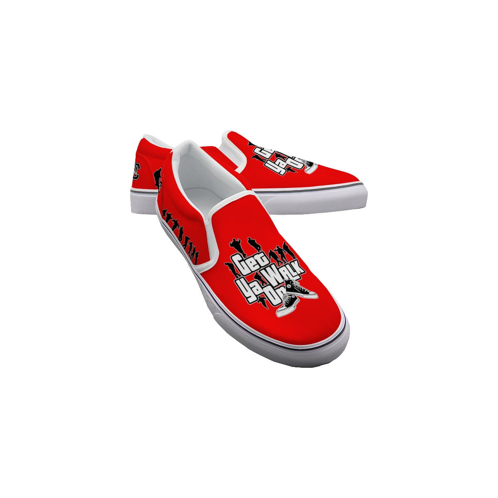 GET YA WALK ON RED Men's Slip On Sneakers
