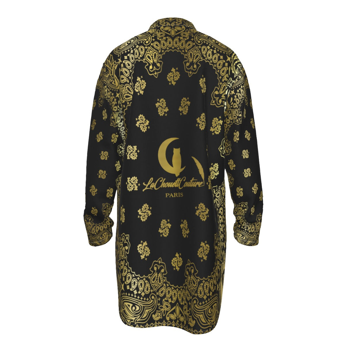 BANDANA GOLDBLC Men's Stand-up Collar Long Shirt