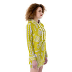 BANDANA PAISLEY L.K Women's Heavy Fleece Long Hoodie