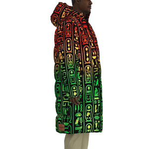 HIEROGLYPH RASTA Unisex Long Down Jacket