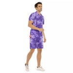 TIE DYE PRPLE Men's Short Sleeve Shirt Sets