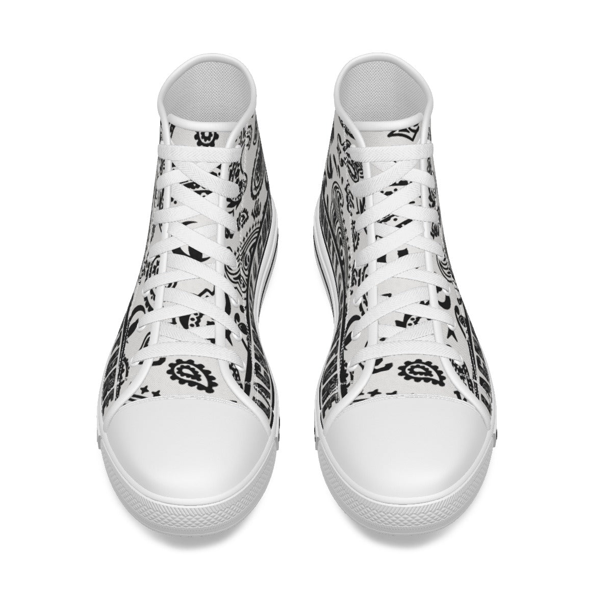 BANDANA PAISLEY WHT High Canvas Shoes