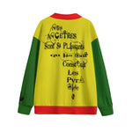 Nos Ancetres..RGG Unisex V-neck Knitted Fleece Cardigan With Button Closure