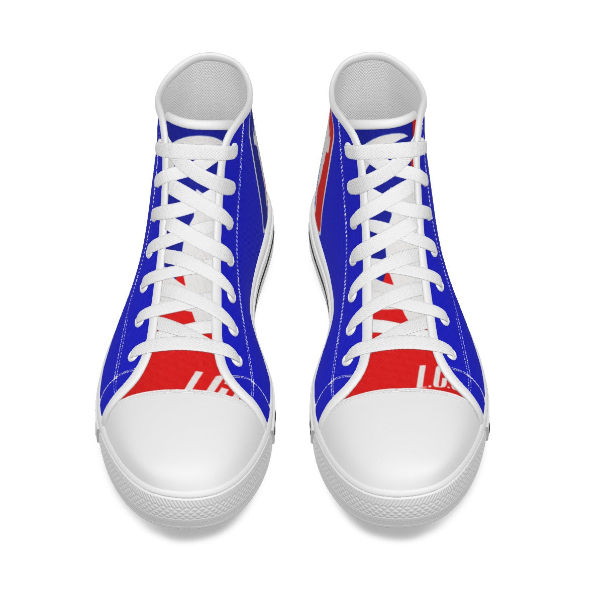 WESTSIDE BLUE Men's High Canvas Shoes