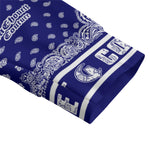 BANDANA MIX NAVY Unisex Lapel Collar Sweater
