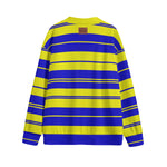 STRIPE UP CRENSHAW Unisex V-neck Cardigan With Button Closure