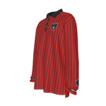 EAZY-E RUTHLESS RED Men's Long Sleeve Polo Shirt