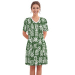 ADINKRA MXGRN Women's Round Neck Dress
