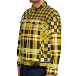 FLEXIN PLAID YLW Unisex Lapel Jacket  Cotton
