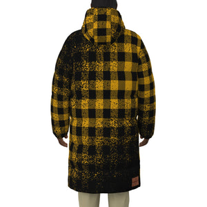 DUSTY PLAID YLW Unisex Long Down Jacket
