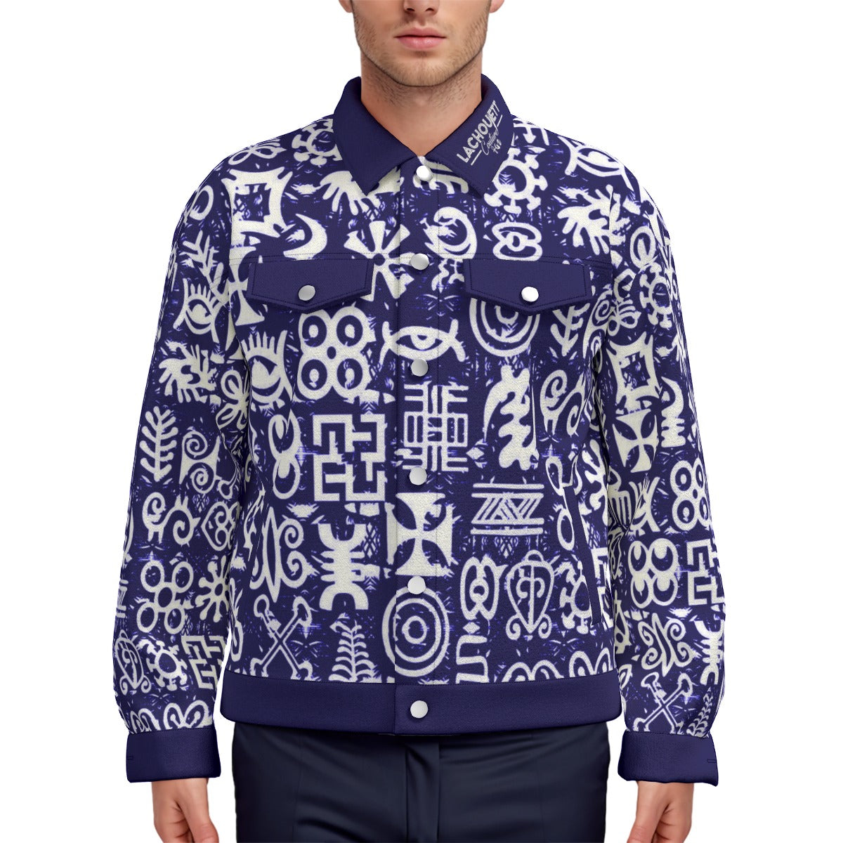 ADINKRA MXBLUE Unisex Lapel Jacket