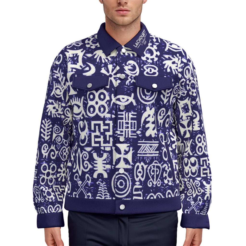 ADINKRA MXBLUE Unisex Lapel Jacket