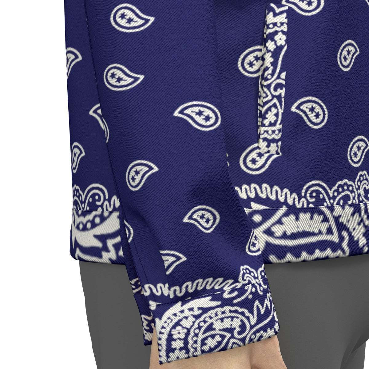 BANDANA FULLY NAVY Unisex Lapel Jacket