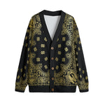 BANDANA GOLDBLC Unisex V-neck Cardigan With Button Closure