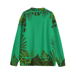 TROPICAL KWEEN FOREST Unisex V-neck Cardigan With Button Closure