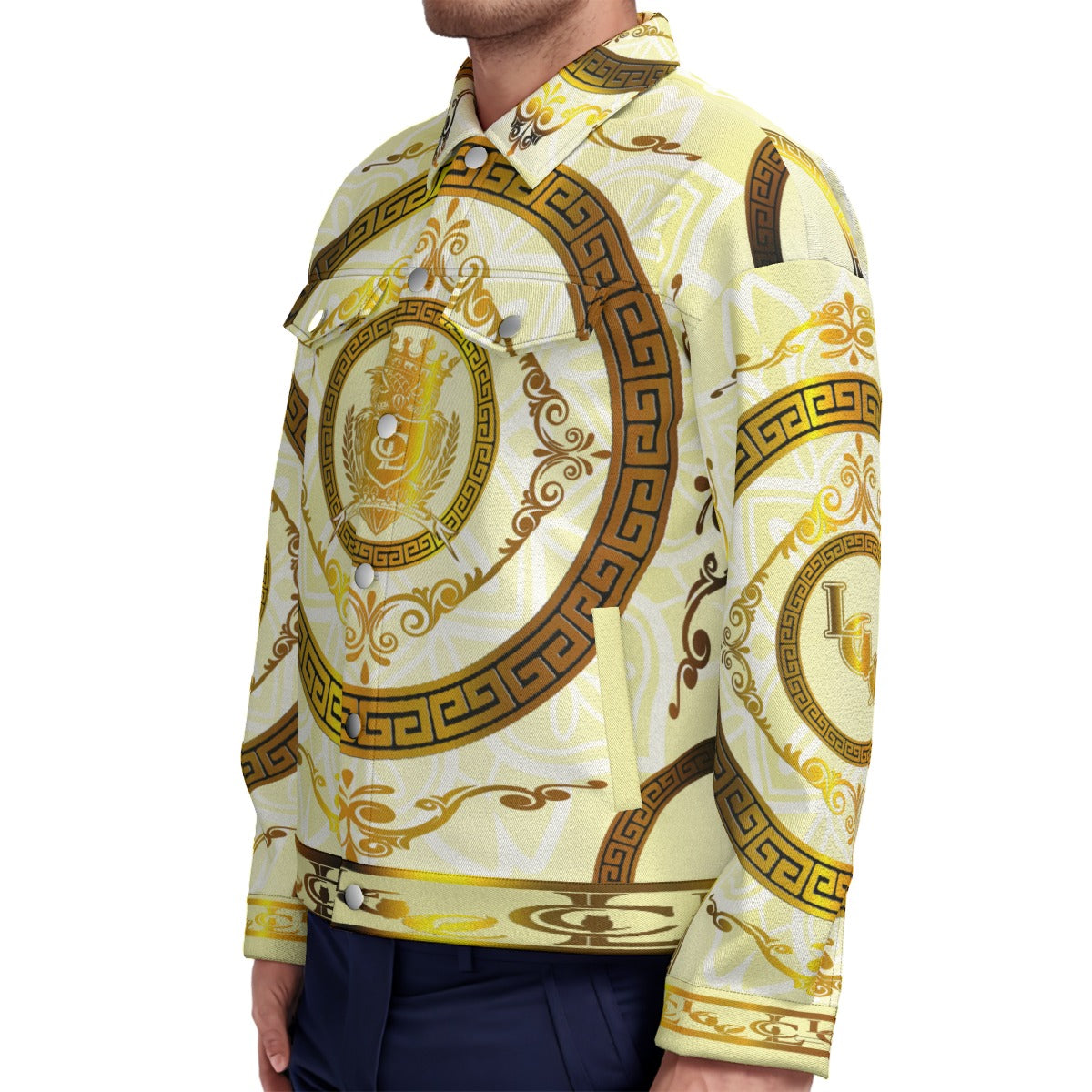 LCC RICH WHT Unisex Lapel Jacket