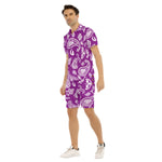 BANDANA PAISLEY GRAPES Men's Short Sleeve Shirt Sets