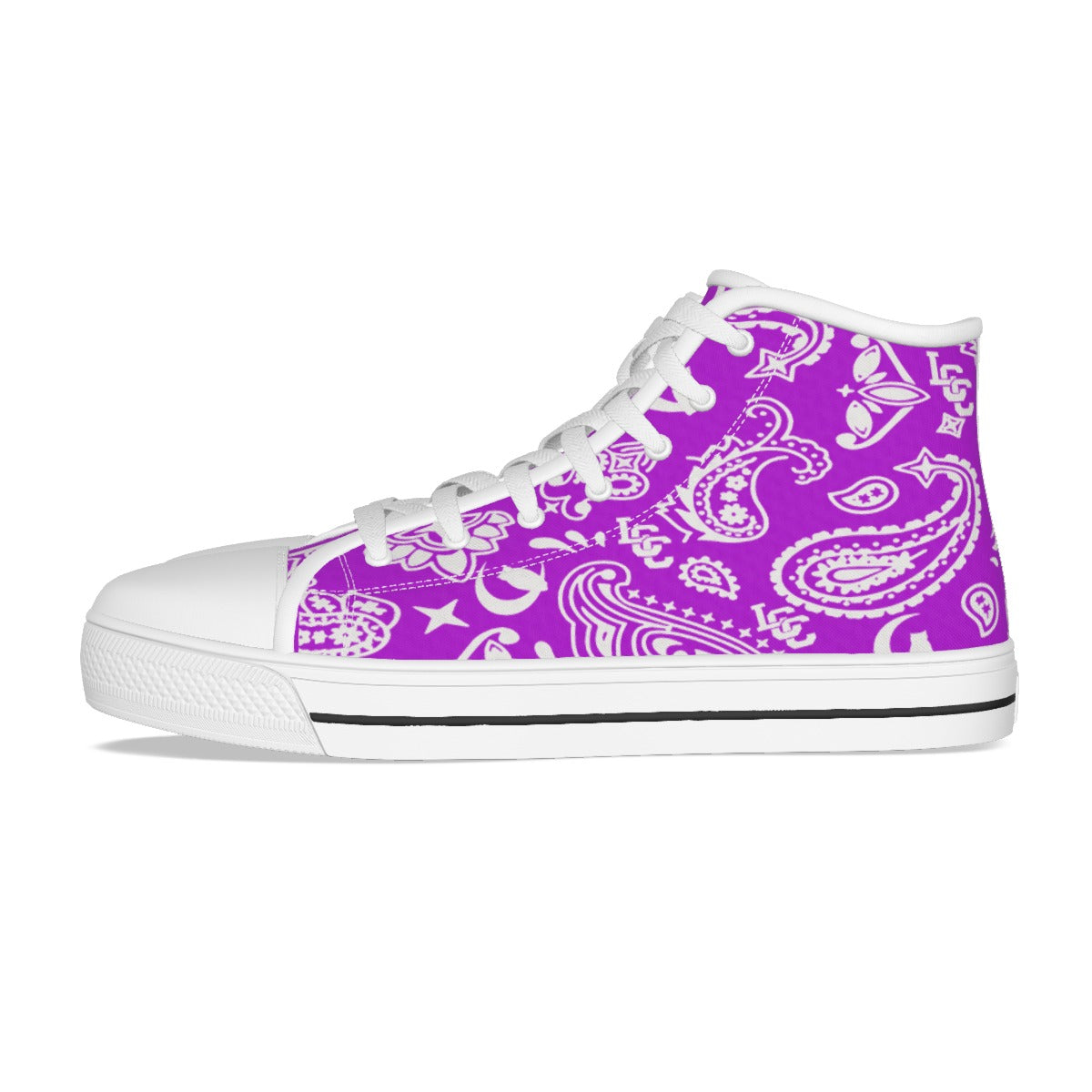 BANDANA PAISLEY GRAPES High Canvas Shoes