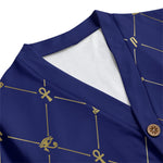 A.U.S DELUXE GLD NAVY Unisex Cardigan With Button Closure