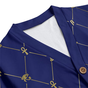 A.U.S DELUXE GLD NAVY Unisex Cardigan With Button Closure
