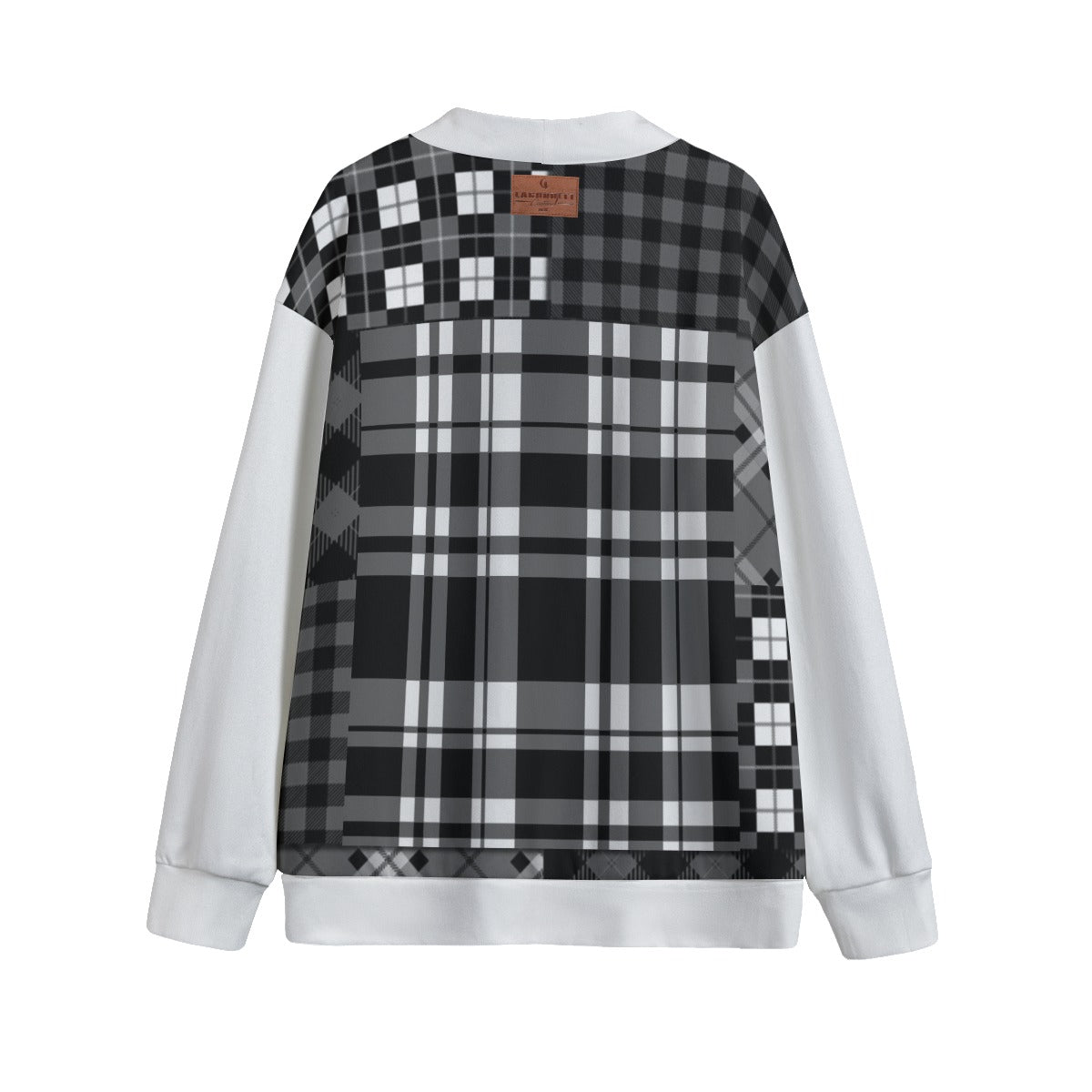 FLEXIN FLANNEL WHT Unisex Cardigan With Button Closure