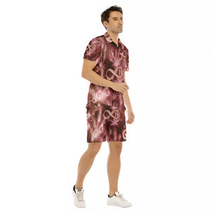 INFINITY RED Men's Short Sleeve Shirt Sets