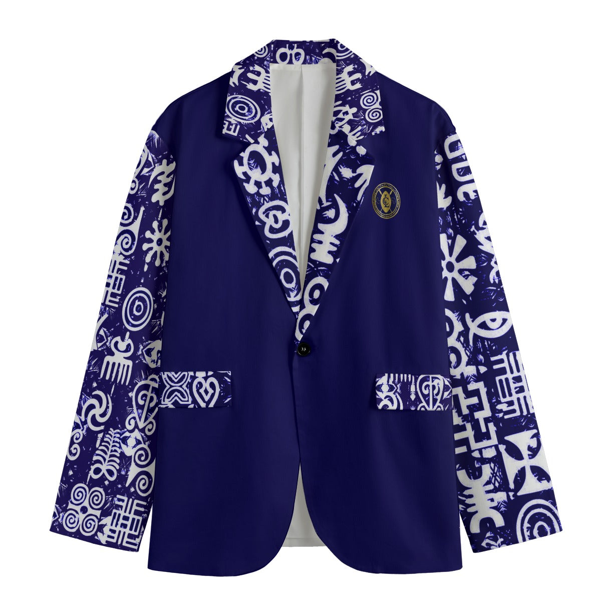 ADINKRA MXBLUE1 Men's Casual Blazer