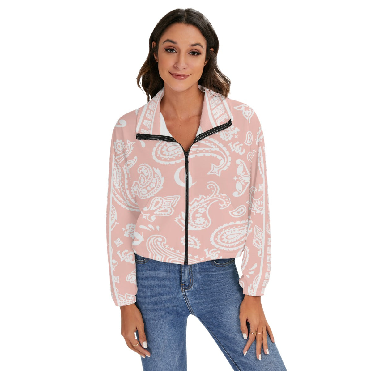 BANDANA PAISLEY PINKISH Women's Zip Jacket