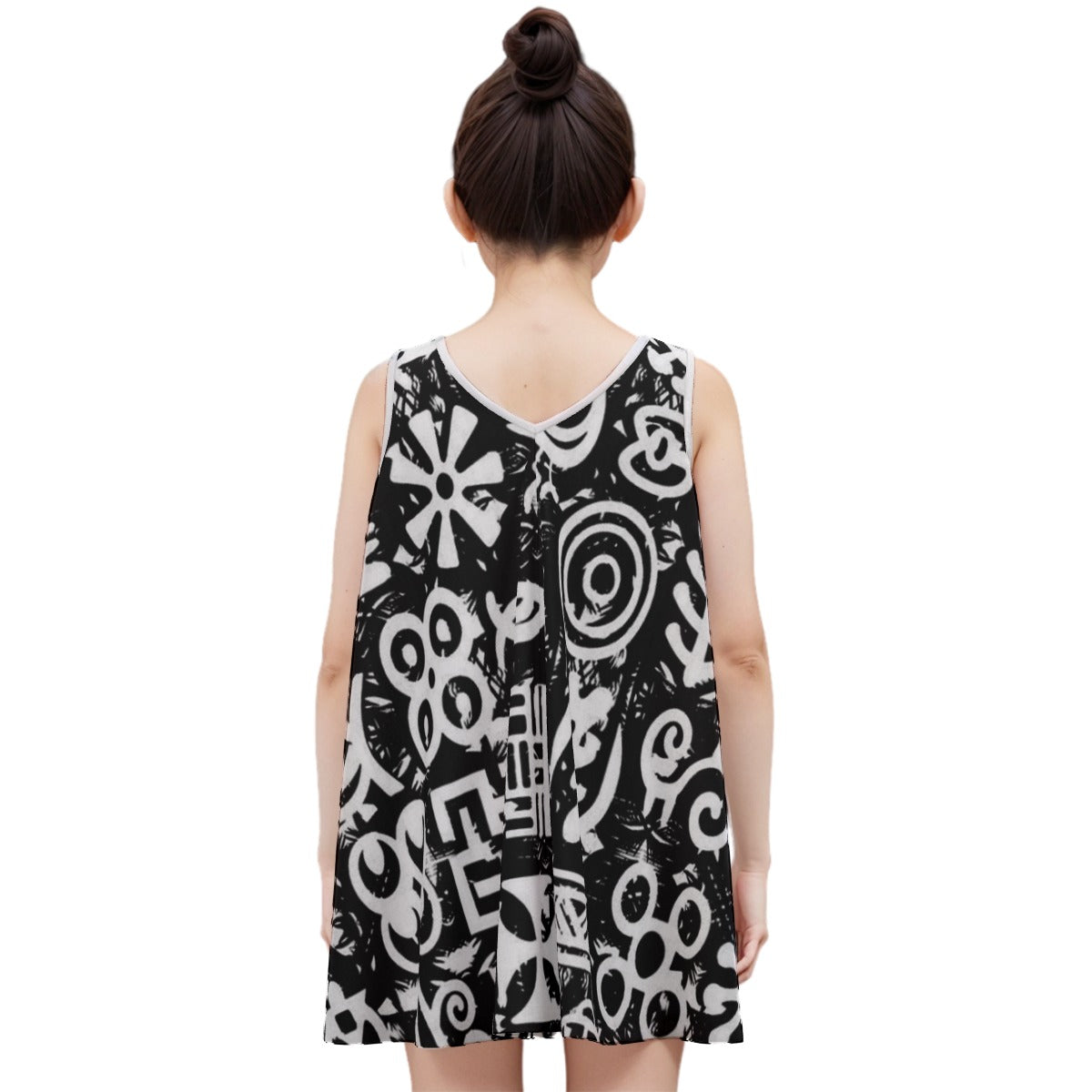 All-Over Print Kid's Sleeveless Dress | 180GSM Cotton