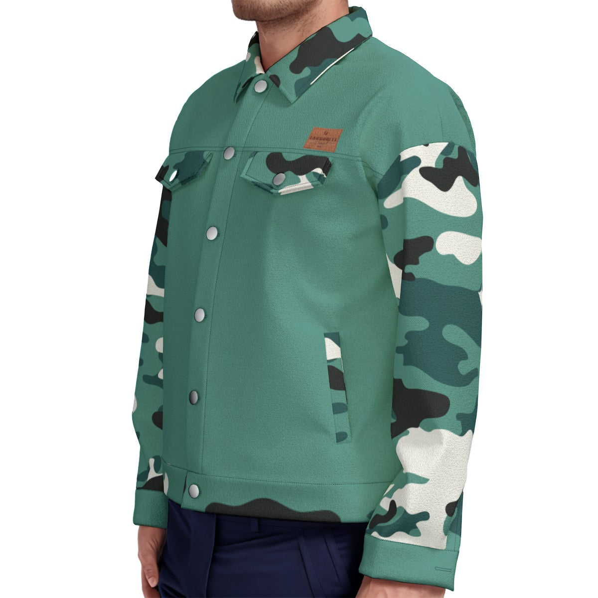 CAMOUFLAGE MORPH Unisex Lapel Jacket Cotton