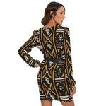 BOGOLAN KMT Women's Long Sleeve Dress With Waist Belt