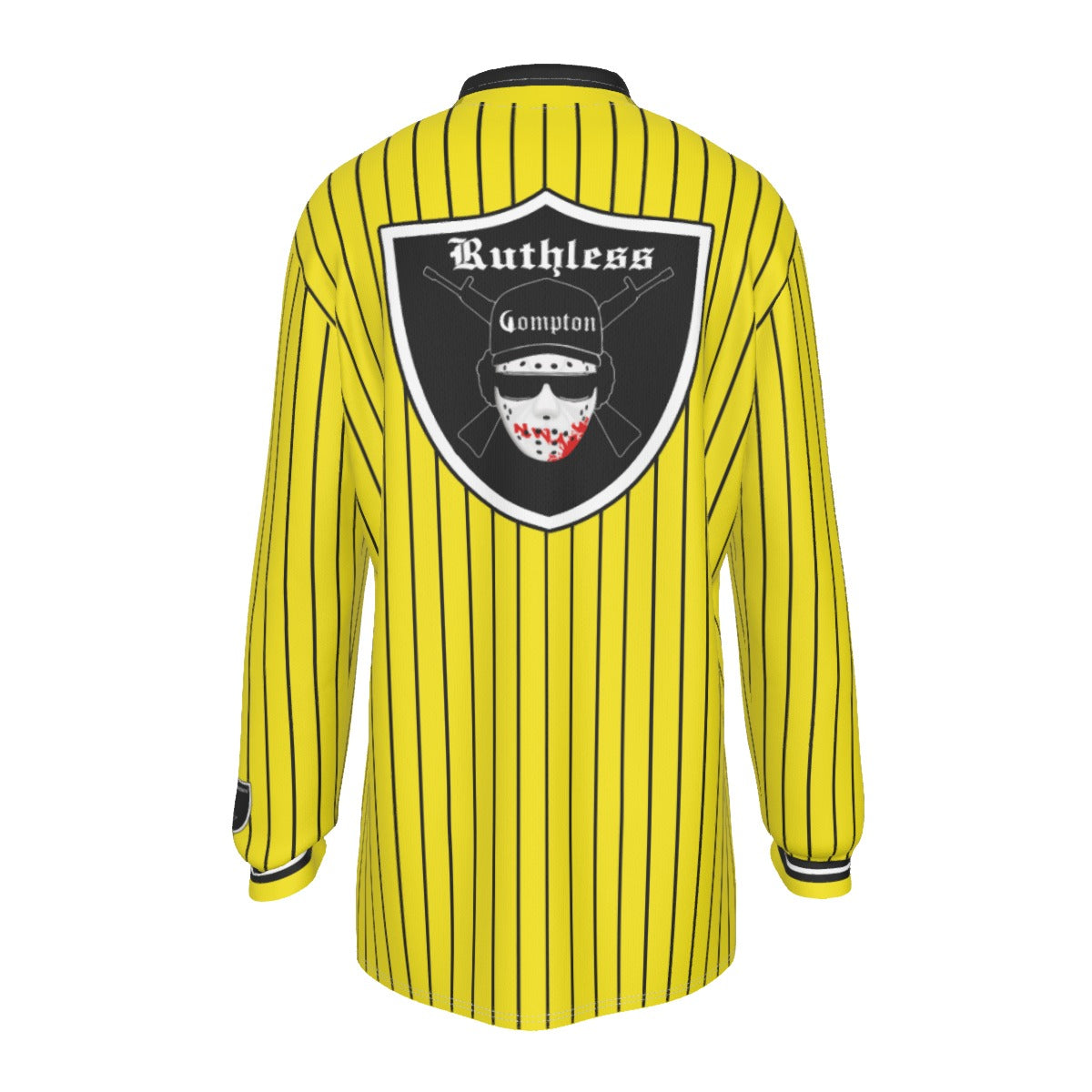 EAZY-E RUTHLESS YLW Men's Long Sleeve Polo Shirt