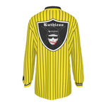 EAZY-E RUTHLESS YLW Men's Long Sleeve Polo Shirt