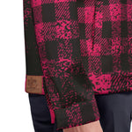 DUSTY PLAID PINKISH Unisex Lapel Jacket Cotton