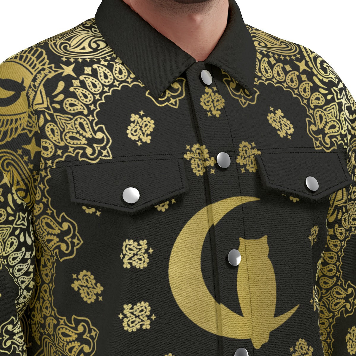 BANDANA GOLD Unisex Lapel Jacket