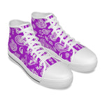 BANDANA PAISLEY GRAPES High Canvas Shoes