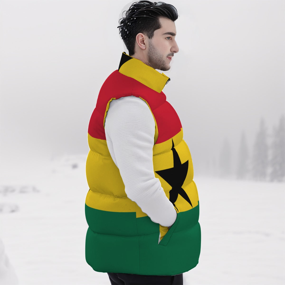GHANA FLAG Unisex Down Vest