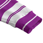 STRIPE UP GRAPES Unisex V-neck Cardigan With Button Closure