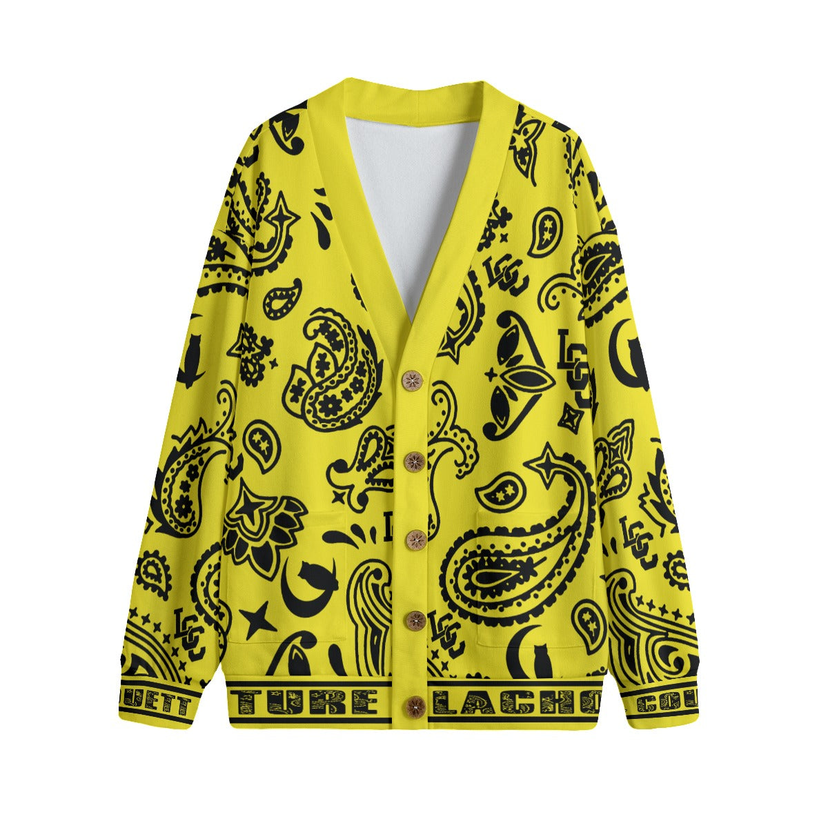 BANDANA PAISLEY L.K Unisex Cardigan With Button Closure