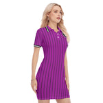 EAZY-E RUTHLESS PRPLE Women's Polo Collar Dress