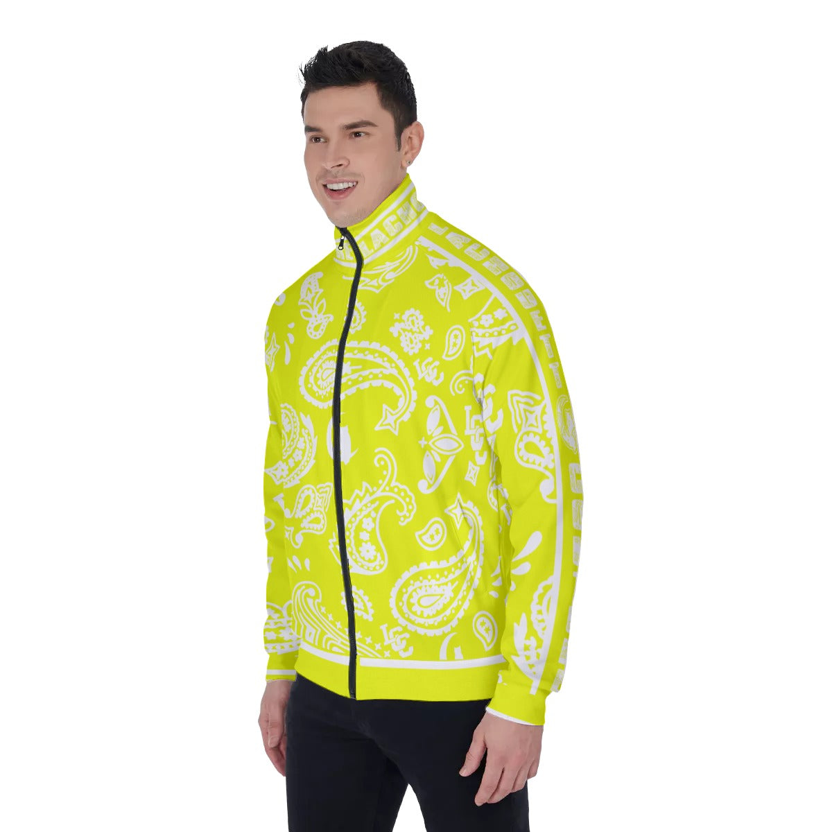 BANDANA PAISLEY L.K Men's Stand Collar Jacket