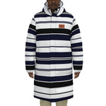 STRIPES BLCWHT Unisex Long Down Jacket