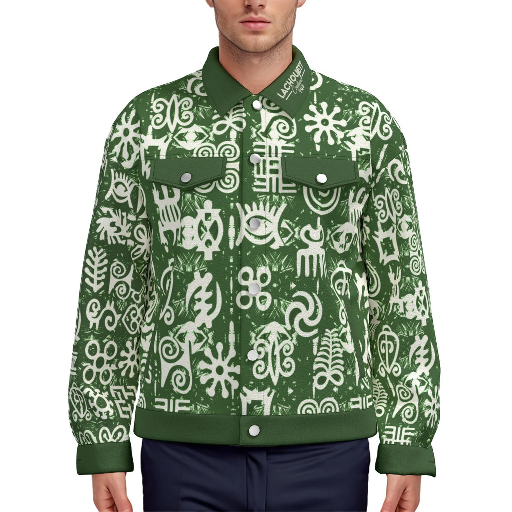 ADINKRA MIXKAKI Unisex Lapel Jacket