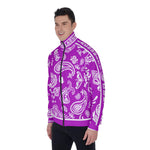 BANDANA PAISLEY GRAPES Men's Stand Collar Jacket