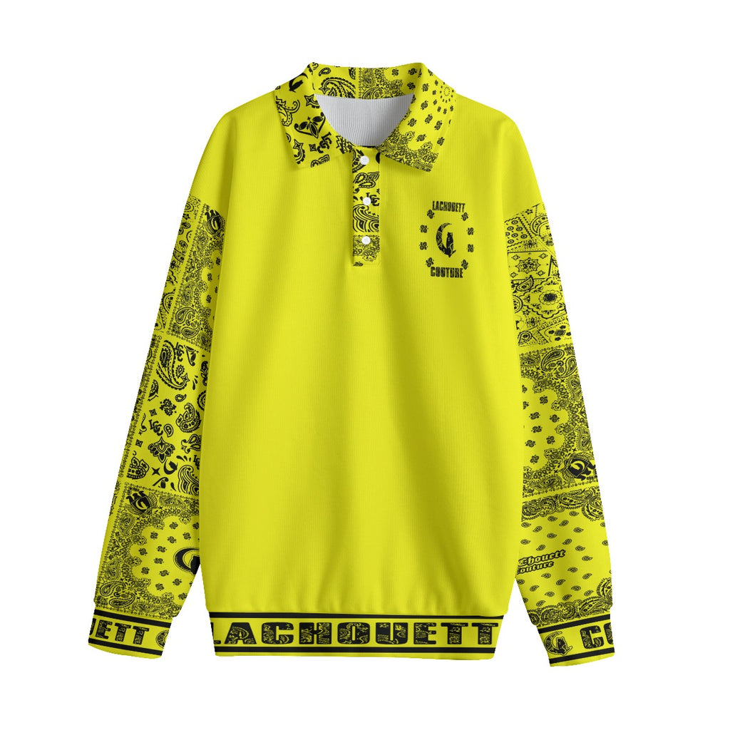 BANDANA MIX LK1 Unisex Lapel Collar Sweater