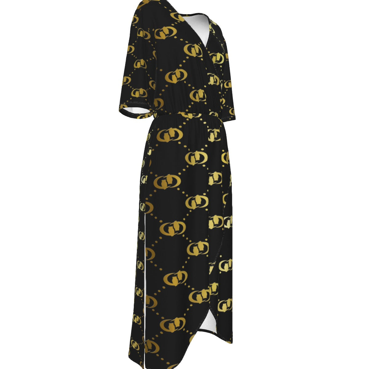 EXCELLENCE BLC Women's Short Sleeve V-neck Dress