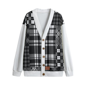 FLEXIN FLANNEL WHT Unisex Cardigan With Button Closure