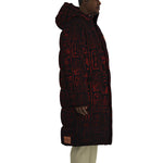 HIEROGLYPH RED Unisex Long Down Jacket