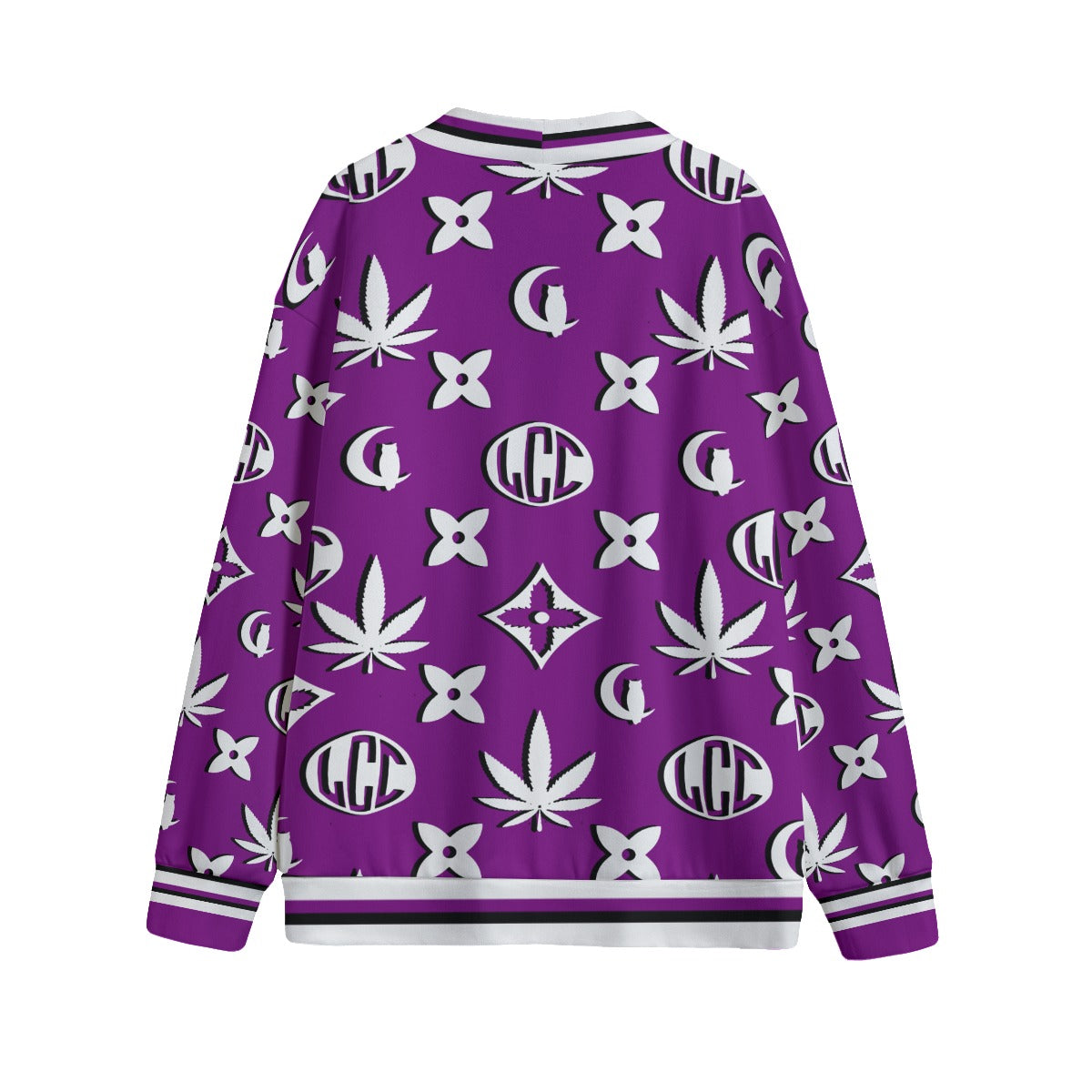 WEEDY LCC GRAPES Unisex V-neck Cardigan With Button Closure