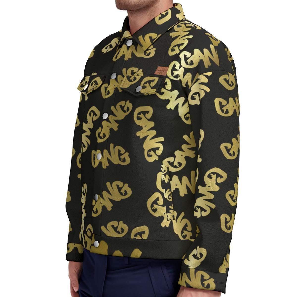 GANG X3 GLD Unisex Lapel Jacket  Cotton